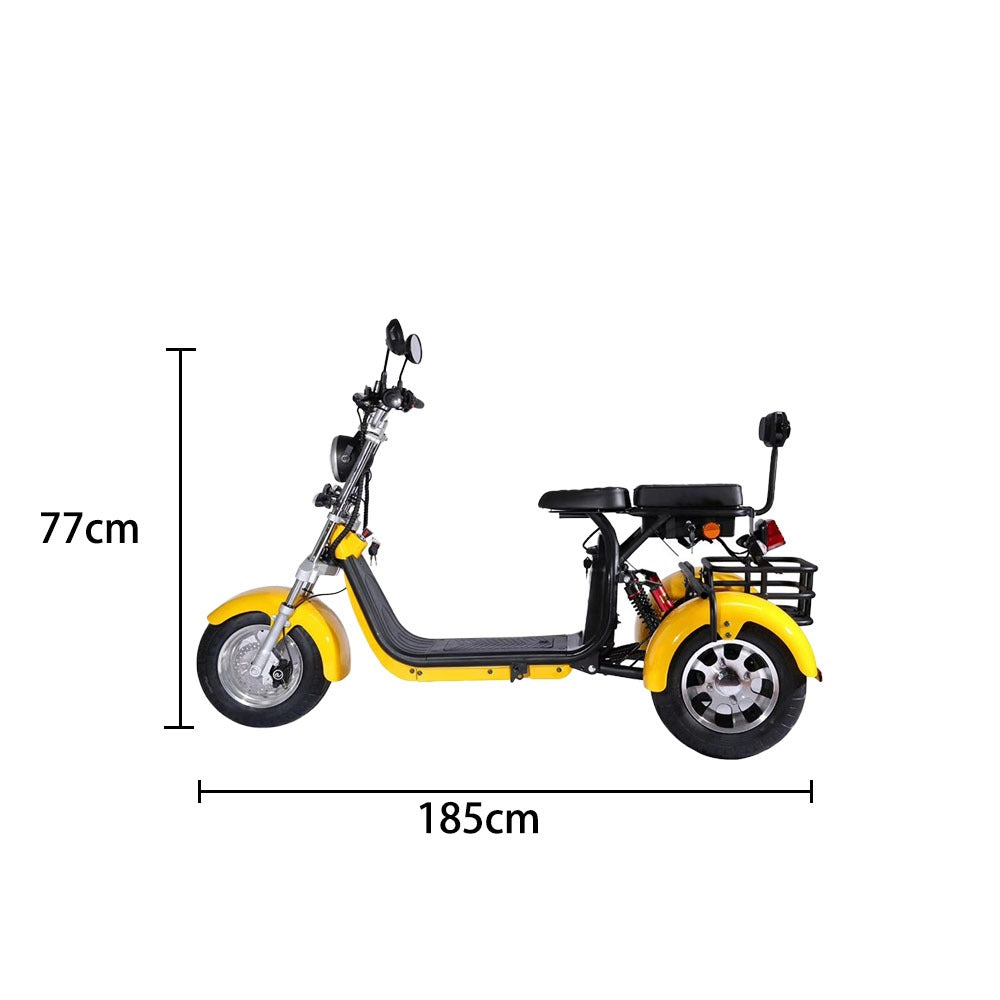 Sports Studio  Harley electric tricycle citycoco 2000W 60V 20A lithium battery C11A