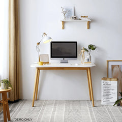 Linsay Oria Computer Desk, 1M, Natural & White