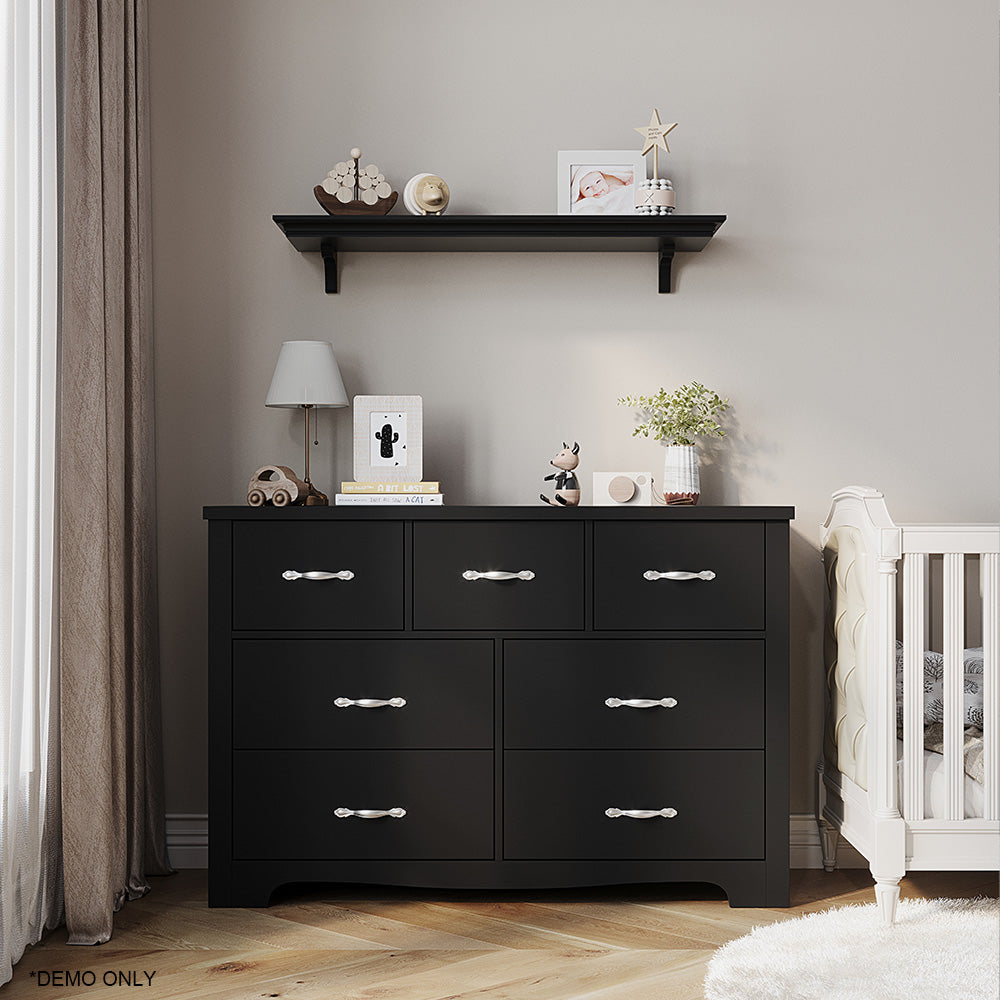 Linsay Chest of 7-drawer Cabinet Black