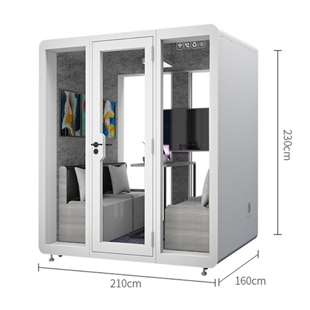 Homelements BJK-211623 Soundproof Booth Negotiation Room Mobile Silent Room Dedicated Soundproof Four-person Meeting Room Space Privacy Soundproof Room for Meeting