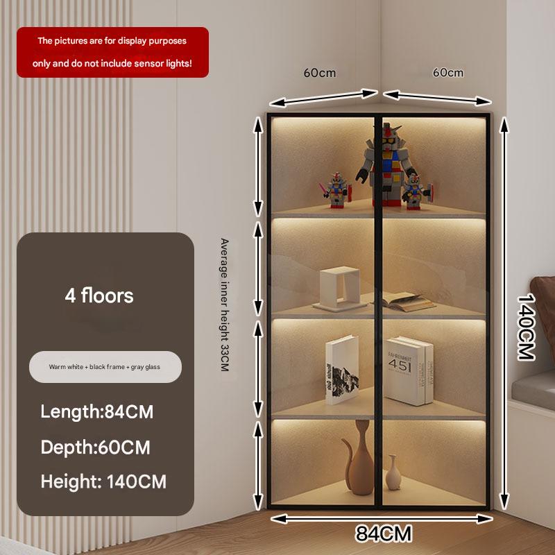Simple Light Luxury Corner Cabinet Corner Triangle Right Angle Corner Corner Rack Living Room Bedroom Storage Floor Against The Wall