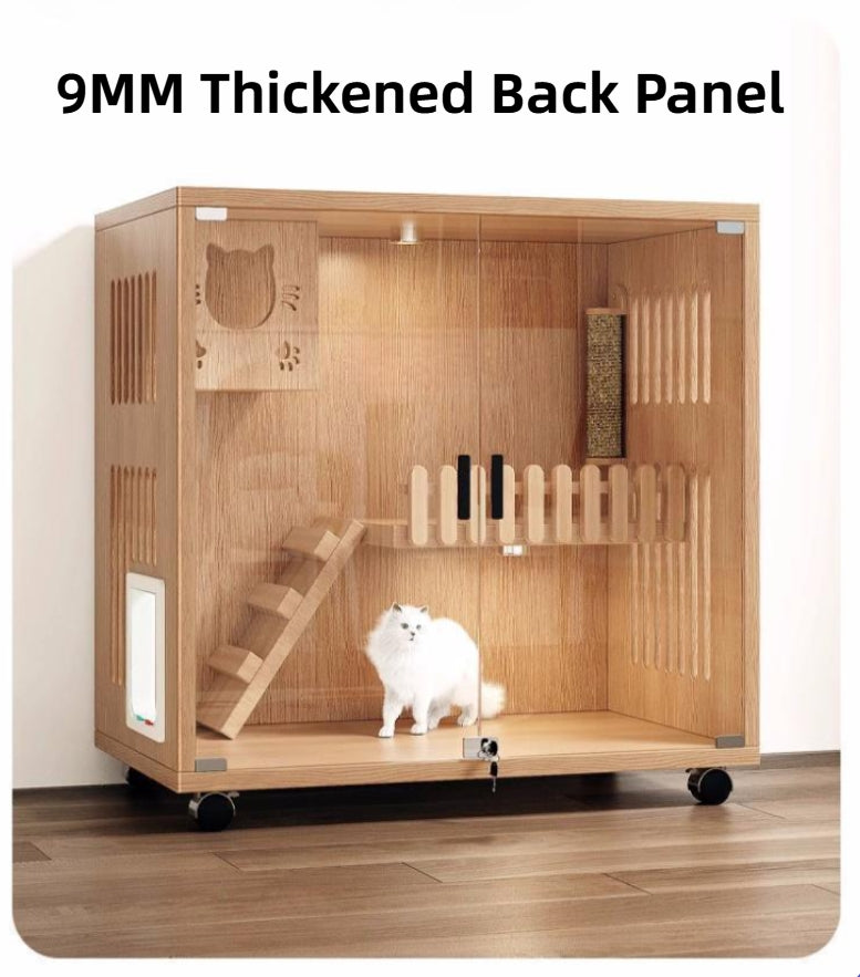 Homelements Modern Luxury Cat Nest Home Cat Nest Pet Cabinet Wooden Villa Home Cat House