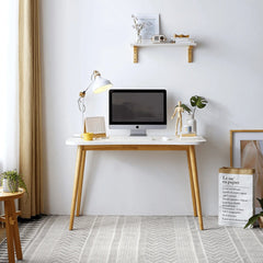 Linsay Oria Computer Desk, 0.8M, Natural & White