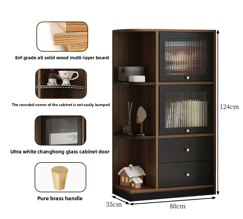 Bay Window Storage Cabinet with Drawers – Multi-Purpose Bedroom, Balcony & Living Room Organizer
