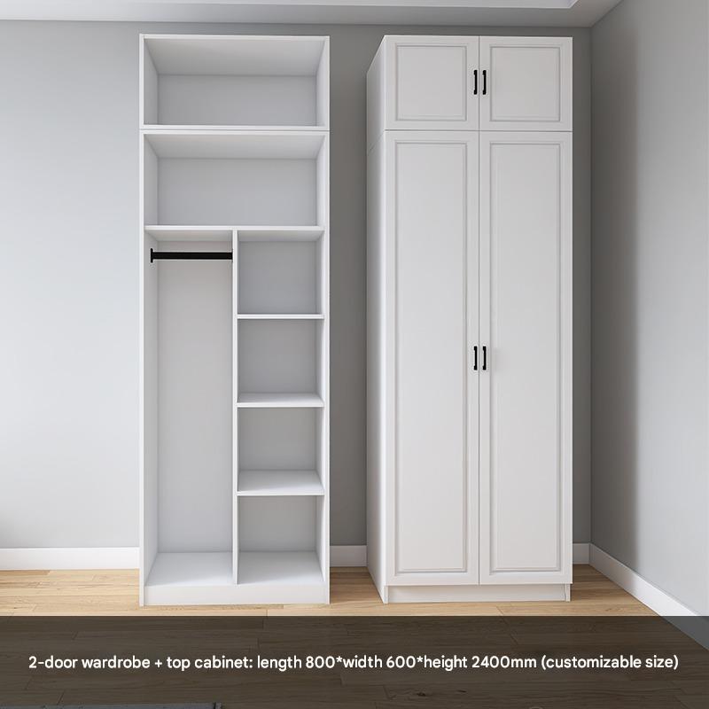 Corner Wardrobe Household Bedroom Small Apartment Solid Wood 90 Degree Master Bedroom Corner 7-character L-shaped Corner Wardrobe Combination Storage