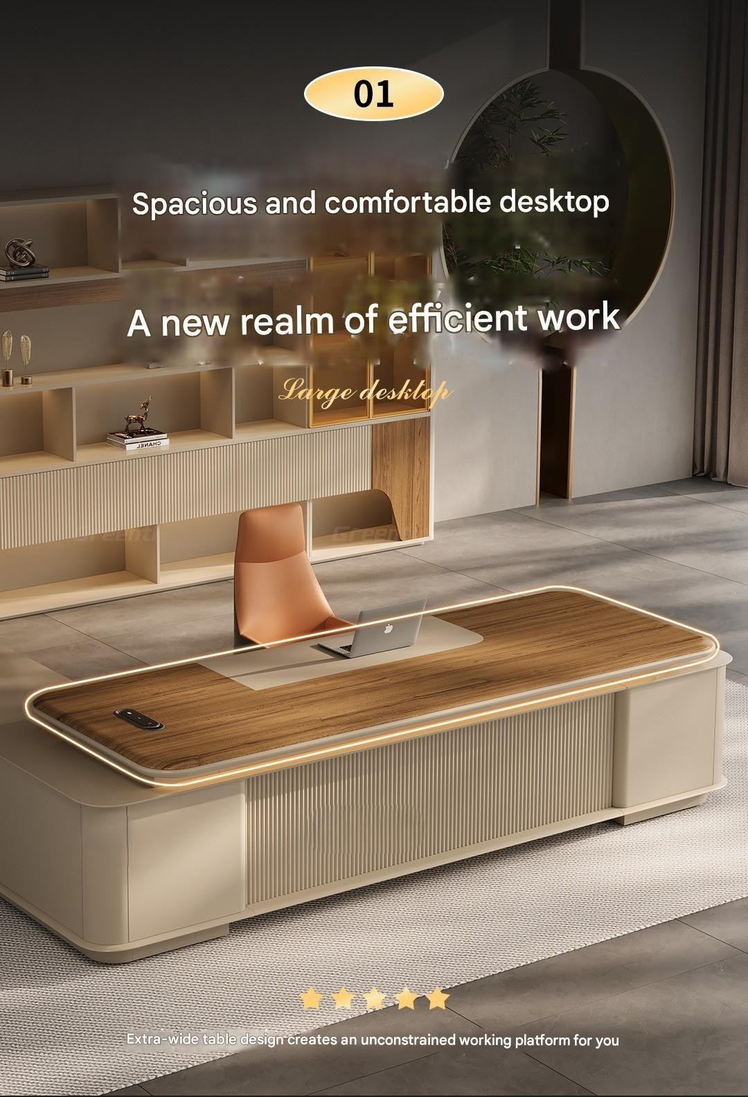Homelements Luxury Executive Desk Sets - Premium Office Desks for CEOs