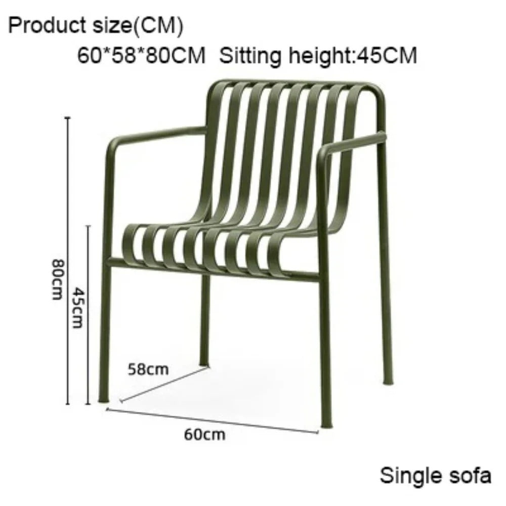 Homelements  Outdoor eisure simple wrought Iron Table and Chair Combination/Internet Celebrity restaurant B&B home balcony Table and Chair/courtyard Outdoor Dining Table