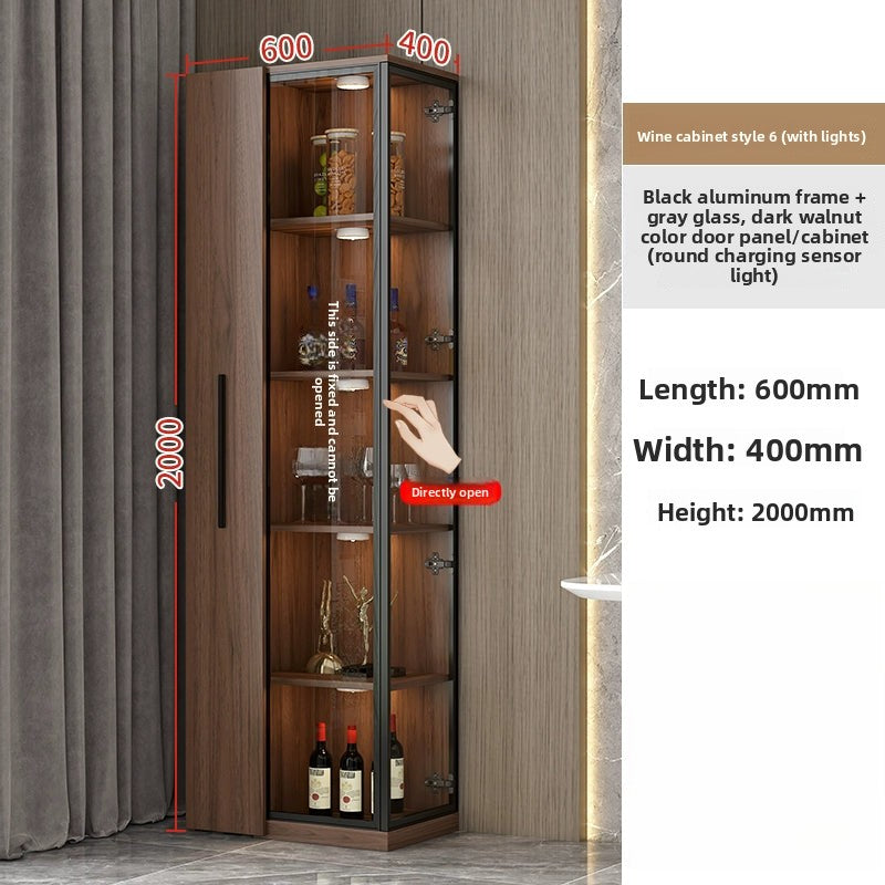 Corner Wine Cabinet Living Room Wall Display Cabinet Triangle Cabinet Household Medieval Style Dining Side Cabinet Locker
