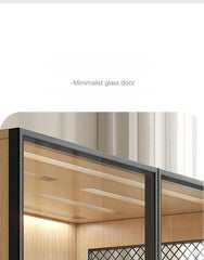 Homelements Wood Cat Cage for Living Room Cat House Movable Light Luxury Creative Household Cage for Cats