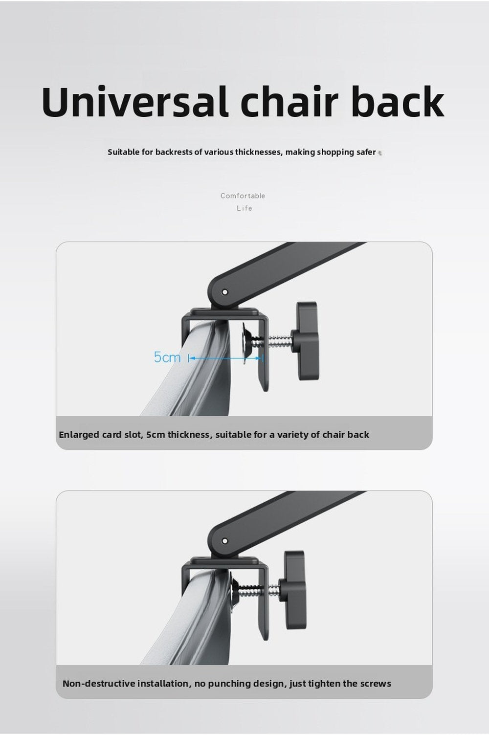 Chair Headrest Office Computer Chair Headrest Adjustable Seat Back Raised Head Support Sleeping Pillow No Punching Waist Pillow