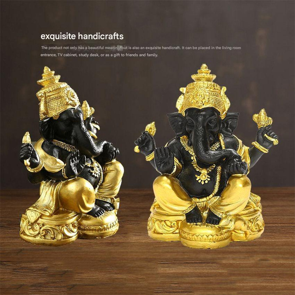 Creative Hindu Elephant God Ornament Resin Craft Ornament Modern Home Decor