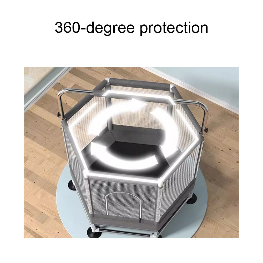 Sports Studio 155cm Hexagonal Indoor Trampoline with Sandbag and Swing