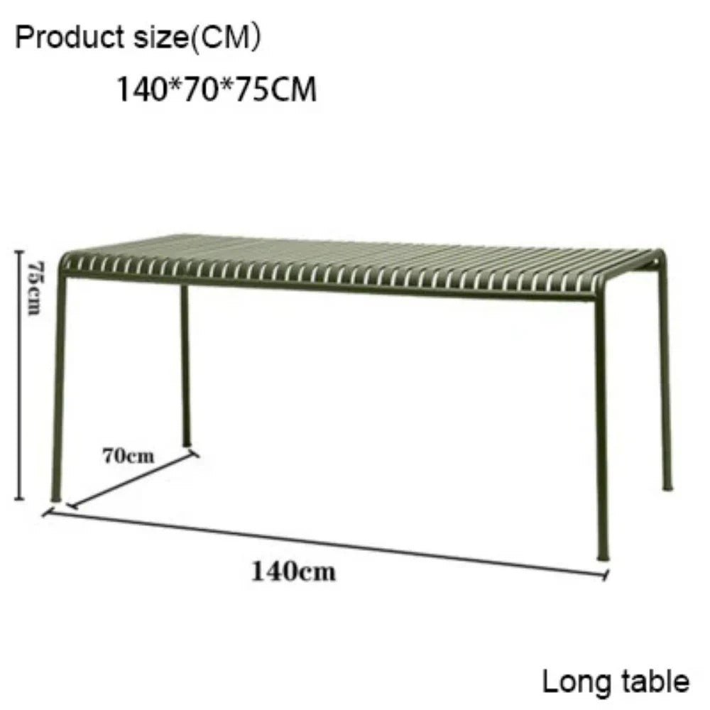 Homelements  Outdoor eisure simple wrought Iron Table and Chair Combination/Internet Celebrity restaurant B&B home balcony Table and Chair/courtyard Outdoor Dining Table