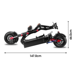 SportsStudio 4000W 60V  Electric Scooter Foldable Motorised Scooter Adult Riding Black-X7