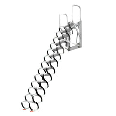 Homelements 275-300cm High Invisible Folding Titanium Magnesium Alloy Loft Ladder / Black and White