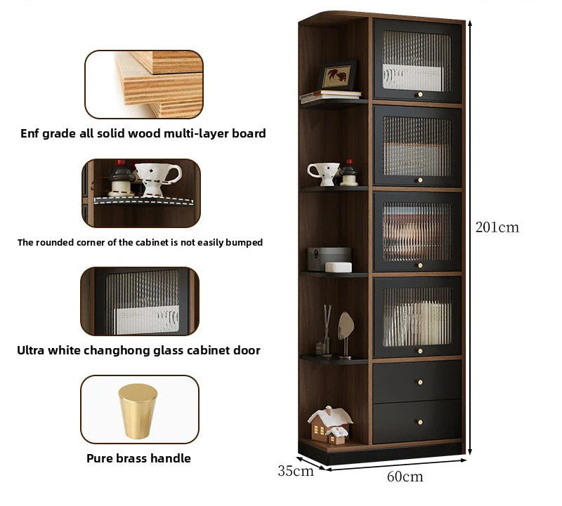 Bay Window Storage Cabinet with Drawers – Multi-Purpose Bedroom, Balcony & Living Room Organizer