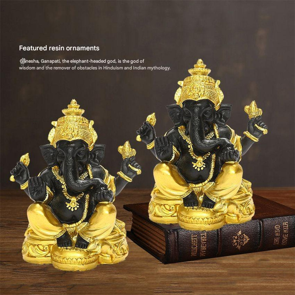 Creative Hindu Elephant God Ornament Resin Craft Ornament Modern Home Decor