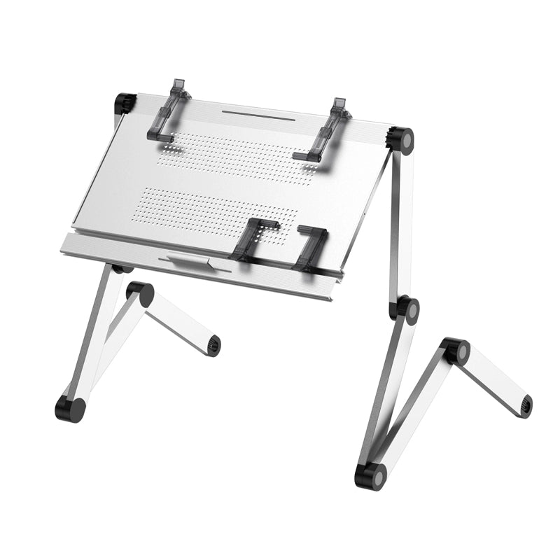 OMAX Bed Computer Desk - Lying Down Computer Workstation for Laptops, Foldable Stand, Perfect for Reading in Bed