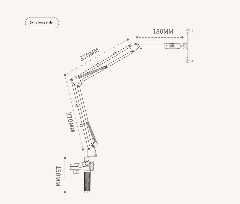 Mobile Phone Lazy Tablet Bracket Bedside Bed for Ipad Support Frame Desktop Cantilever Mobile Phone Holder Dormitory Computer Lying Down Watching Live Drama Artifact Multi-function Switch Universal Clip