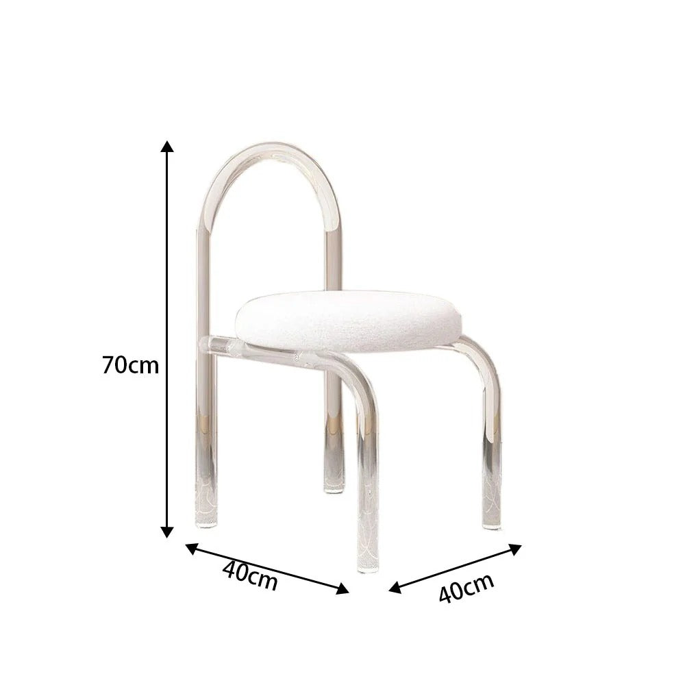 Homelements Acrylic Dining Chair Makeup Chair