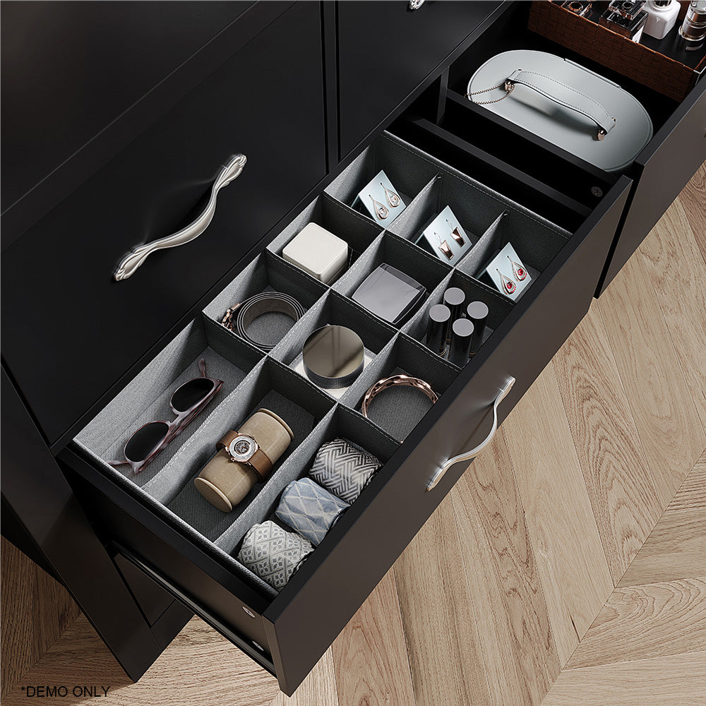 Linsay Chest of 7-drawer Cabinet Black