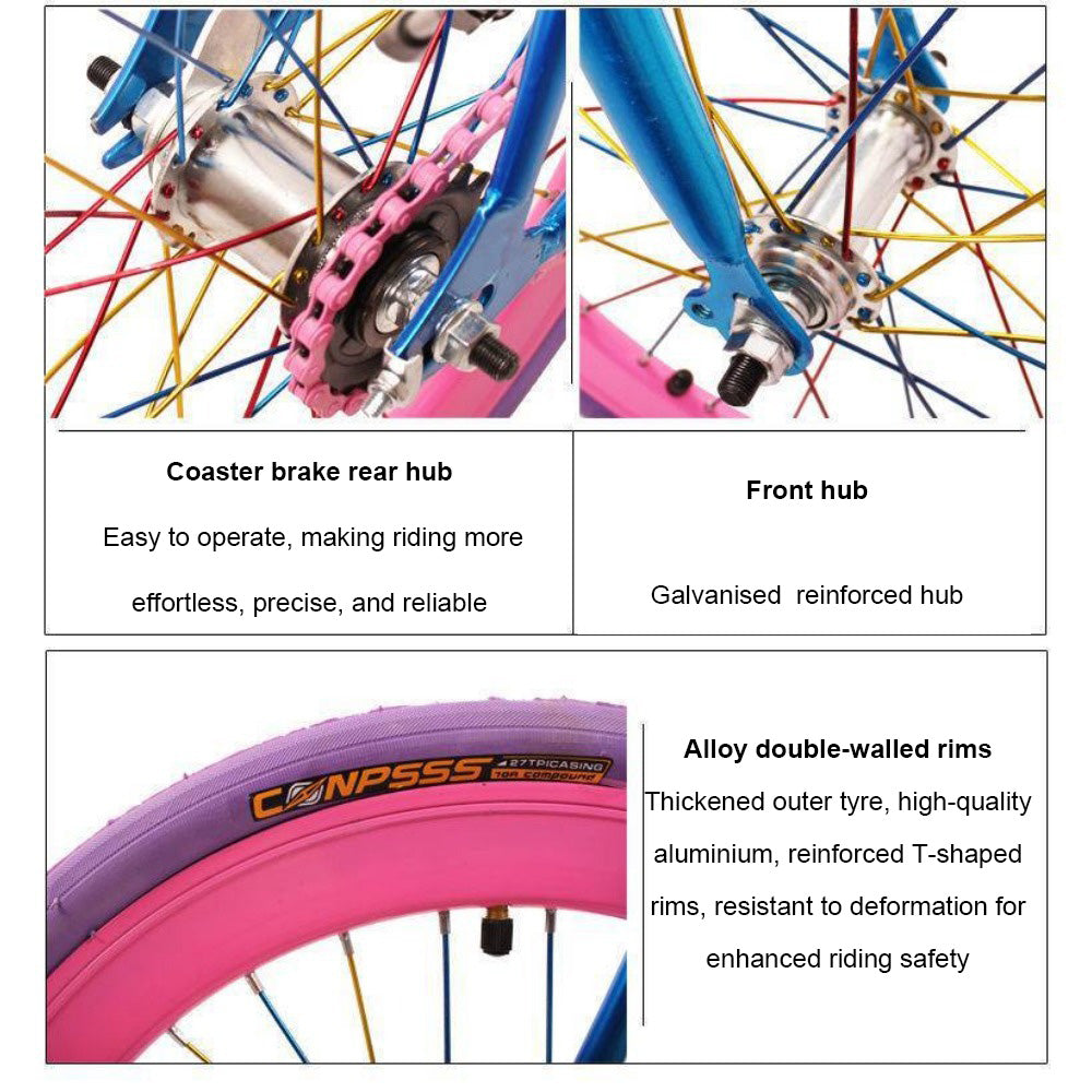 Sports Studio Bicycle Solid Tire Huofei Ultra-light Bicycle Small Coaster Brake Mini Inch