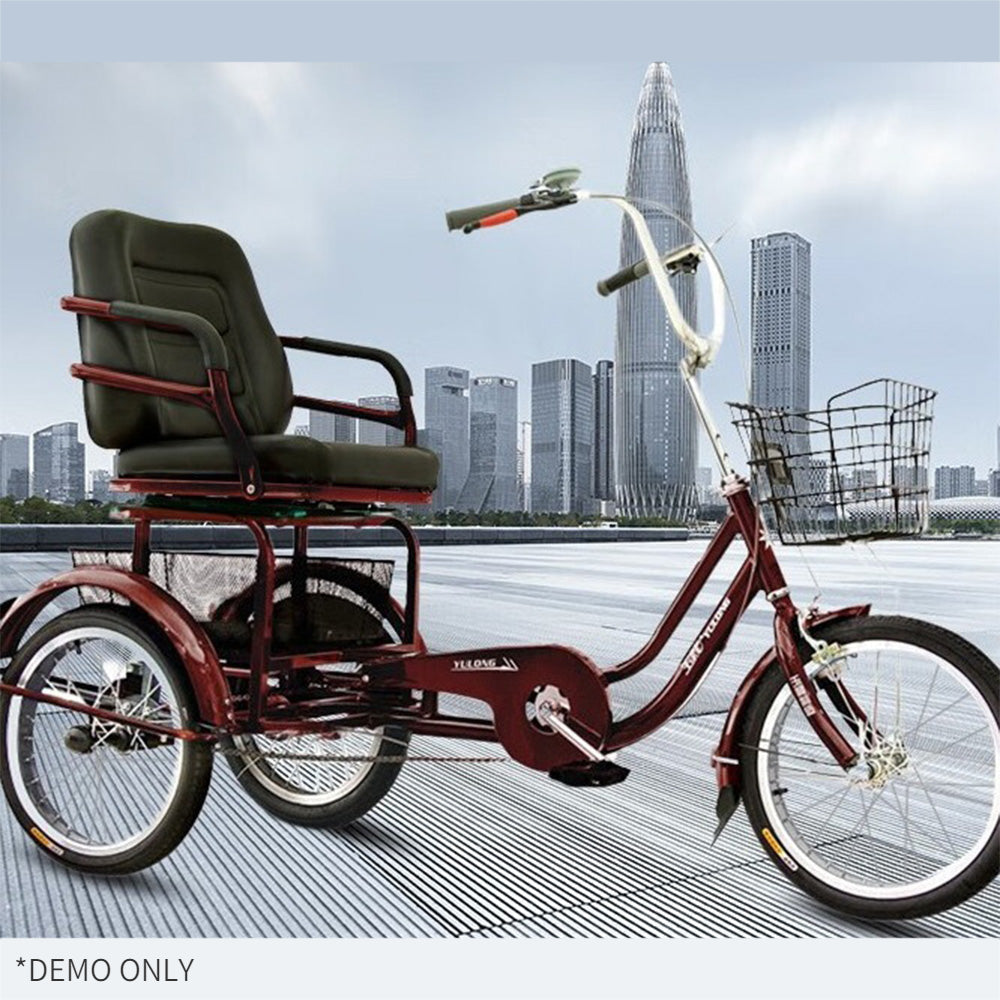 Sports Studio 16 Inch 3 Wheel Bicycle Adult Tricycle with Basket Wider Seat