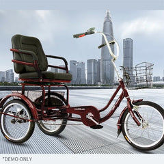Sports Studio 16 Inch 3 Wheel Bicycle Adult Tricycle with Basket Wider Seat