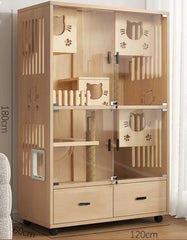 Homelements Modern Luxury Cat Nest Home Cat Nest Pet Cabinet Wooden Villa Home Cat House