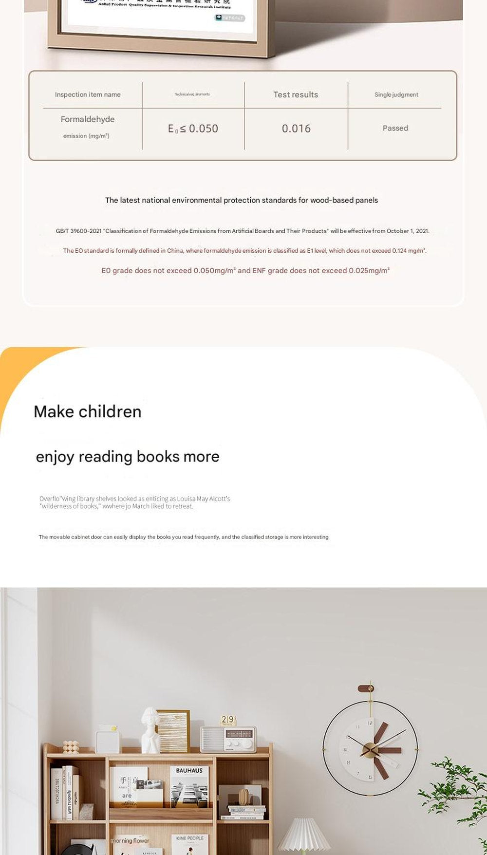 Children's Bookshelf Solid Wood Picture Book Shelf Floor Shelf Baby Reading Area Multifunctional Sliding Door Bookcase