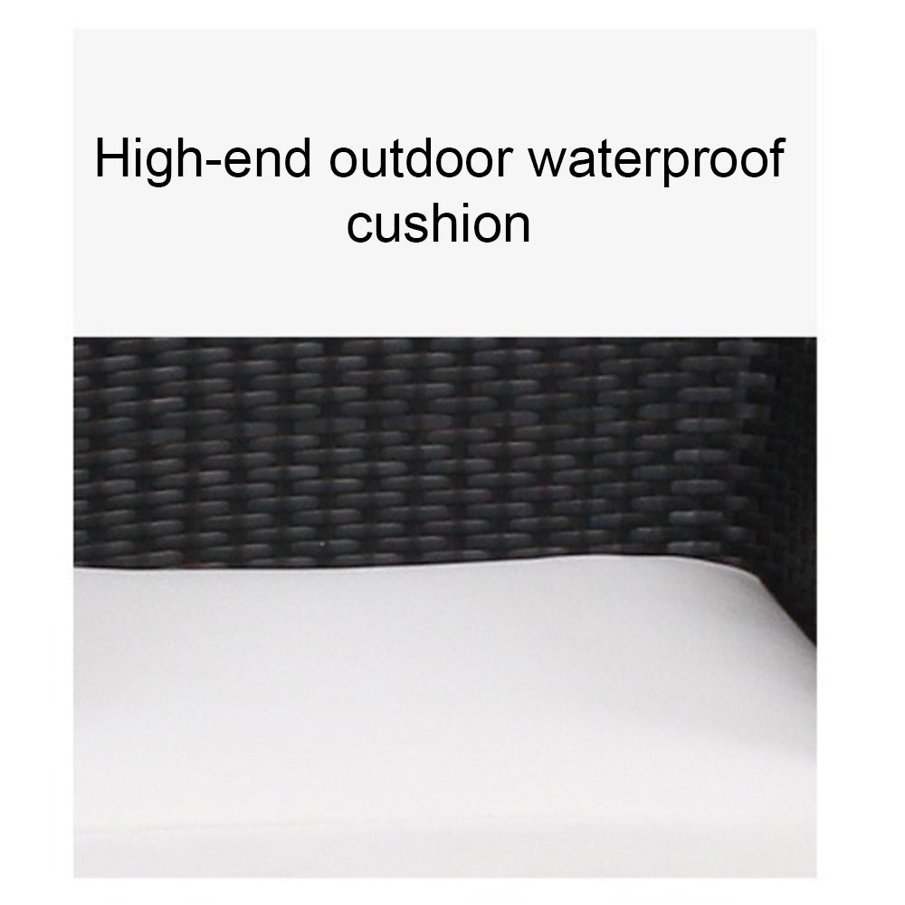 Homelements Outdoor Leisure Rattan Sofa Terrace Balcony Table and Chair Rattan Chair Waterproof Sunscreen Aluminum Alloy Storage Rattan Chair Set  Modern Style Outdoor Rattan Furniture Dining Set