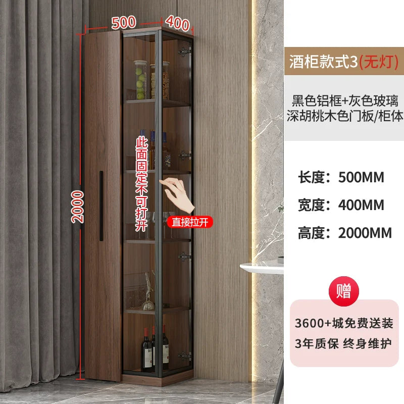 Corner Wine Cabinet Living Room Wall Display Cabinet Triangle Cabinet Household Medieval Style Dining Side Cabinet Locker