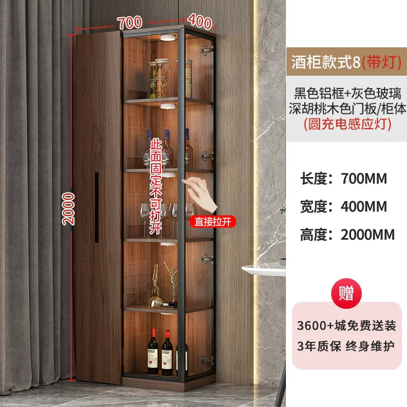 Corner Wine Cabinet Living Room Wall Display Cabinet Triangle Cabinet Household Medieval Style Dining Side Cabinet Locker