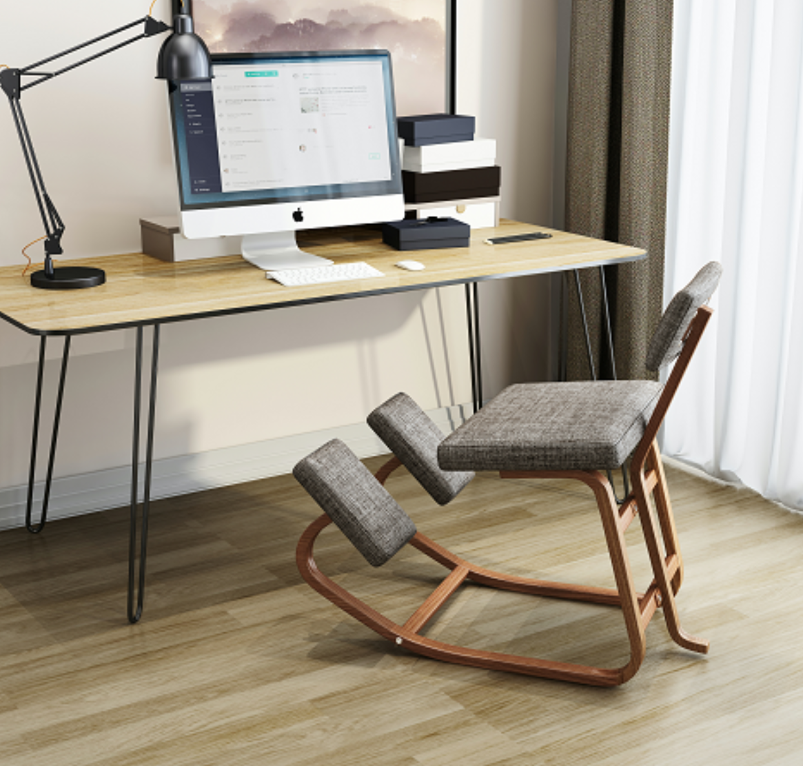 Creative Computer Chair Home Office Chair Ergonomic Corrective Chair Kneeling Chair Adult, Sitting Position Chair Student