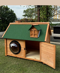 Four Seasons Universal Solid Wood Dog House Outdoor Waterproof Kennel Winter Dog Cage Large Dog Kennel