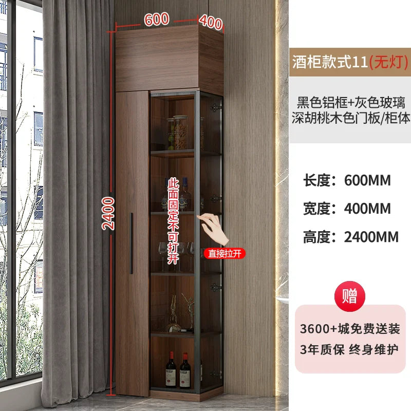 Corner Wine Cabinet Living Room Wall Display Cabinet Triangle Cabinet Household Medieval Style Dining Side Cabinet Locker