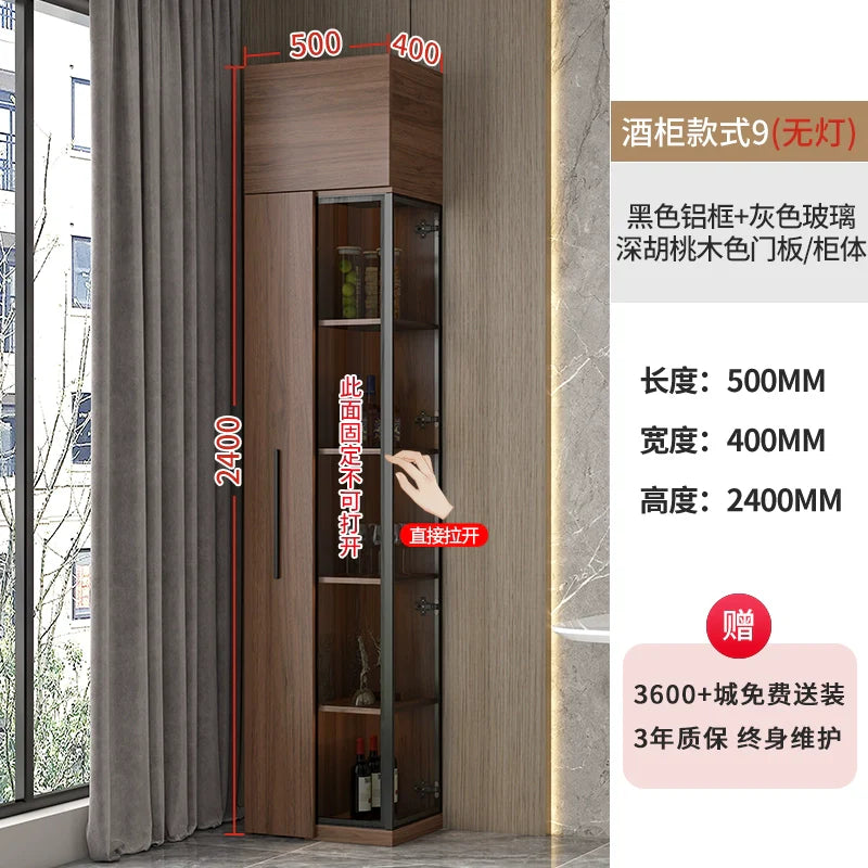 Corner Wine Cabinet Living Room Wall Display Cabinet Triangle Cabinet Household Medieval Style Dining Side Cabinet Locker