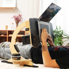 Youzan notebook holder, computer table lying flat on the bed, adjustable folding and lifting wooden table