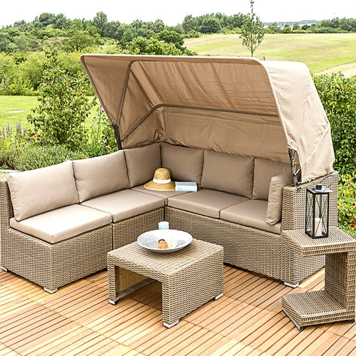 Outdoor Casual Sofa Canopy Bed Rattan Chair Hotel Cafe Terrace B&b Courtyard Rattan Sofa