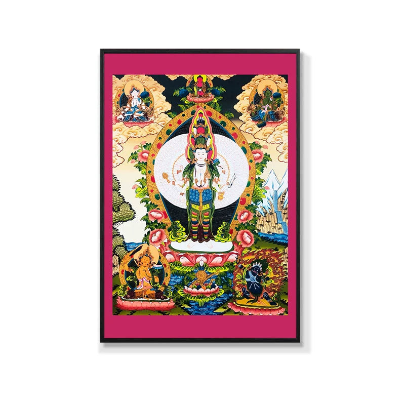 Hindu God Painting Nepal Entrance Decorative Painting South East Asia Totem Hotel Mural