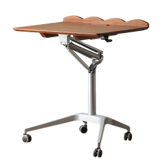 Pneumatic lifting table Solid wood computer desk Bedroom home writing desk Small notebook mobile desk