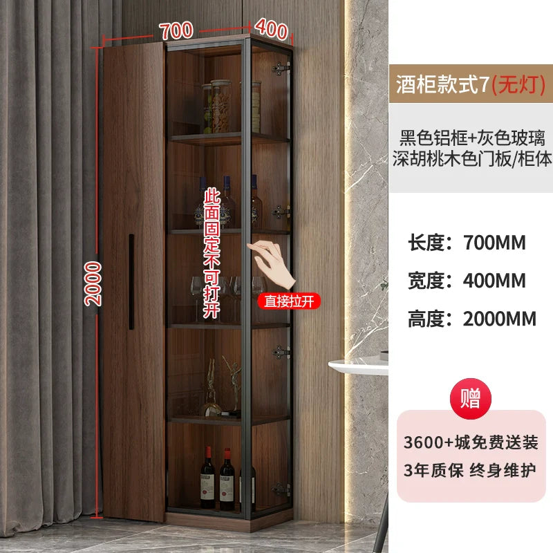 Corner Wine Cabinet Living Room Wall Display Cabinet Triangle Cabinet Household Medieval Style Dining Side Cabinet Locker