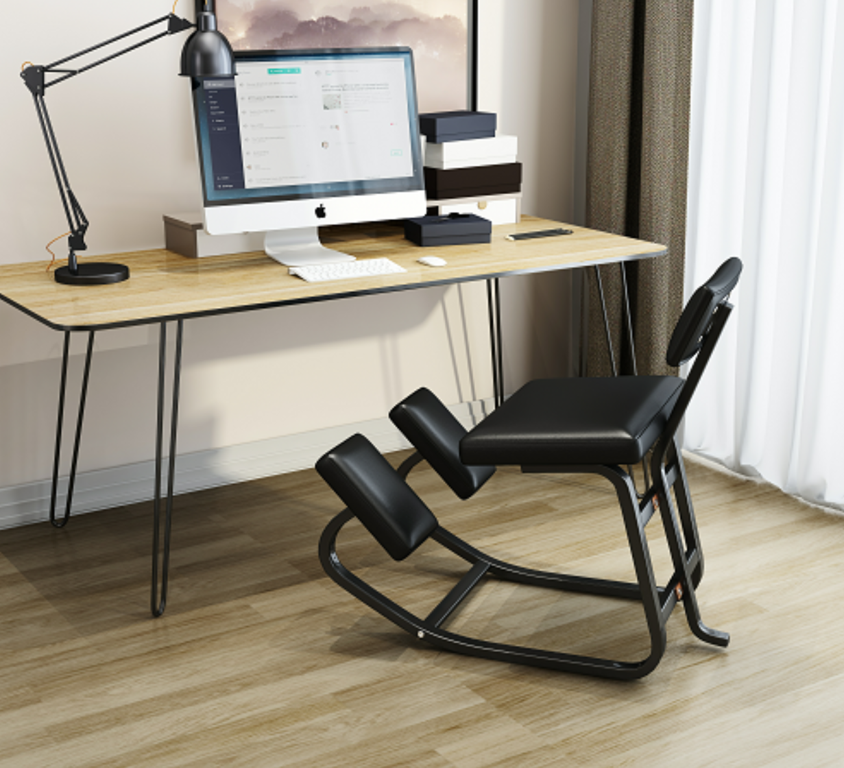 Creative Computer Chair Home Office Chair Ergonomic Corrective Chair Kneeling Chair Adult, Sitting Position Chair Student
