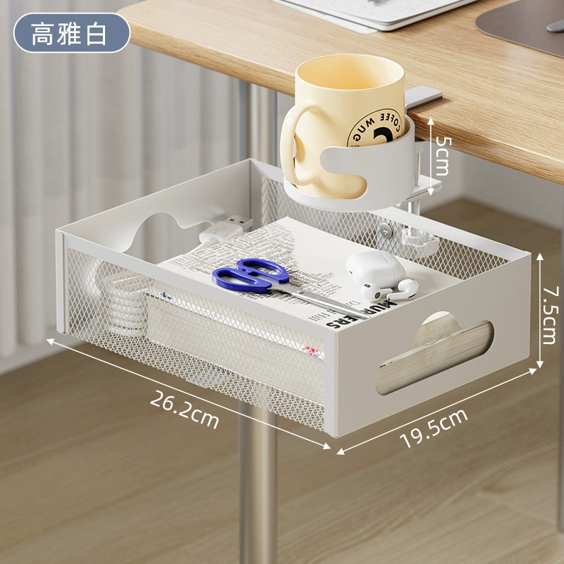 Office Desktop Fixed Water Cup Holder, Table Side Storage, Water Cup Clip Bracket, Water Cup Bracket, Computer Desk Rack