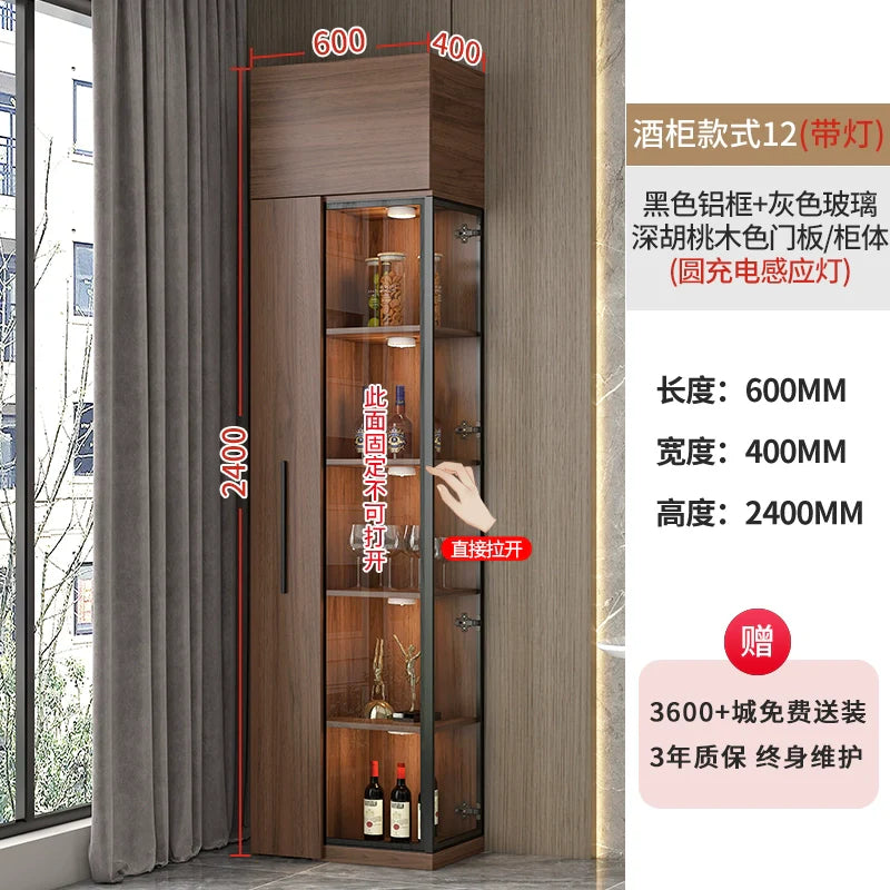Corner Wine Cabinet Living Room Wall Display Cabinet Triangle Cabinet Household Medieval Style Dining Side Cabinet Locker