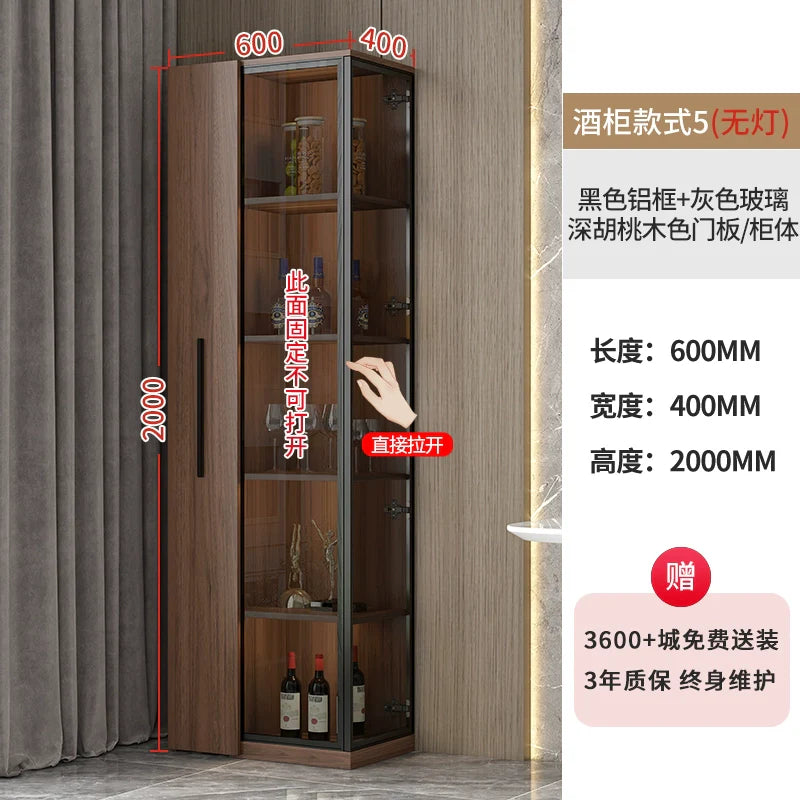 Corner Wine Cabinet Living Room Wall Display Cabinet Triangle Cabinet Household Medieval Style Dining Side Cabinet Locker