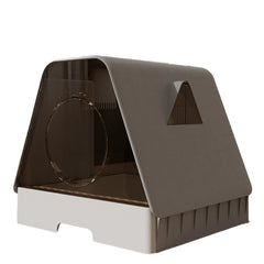 Extra Large Cat Litter Box Fully Enclosed Anti-Spilling with Drawer Type Odor Separation Dustproof with Sand for Kittens Maine Coon Cat Toilet