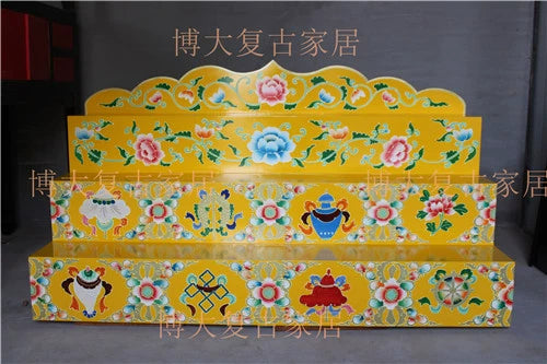 Painted Solid Wood Buddhist Shrine, Buddhist Cabinet Offering Table Chinese Modern Zongmi Offering Table, Shrine Shrine
