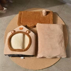 Luxury Foldable Pet House Removable Washable Cat and Puppy Cave Sofa for Dogs and Cats