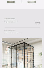 Homelements Large Cat House - Luxury Indoor Glass & Wood Catio Villa